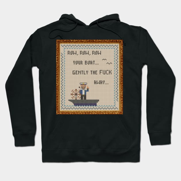 Salty Cap'n Dirty Cross Stitch Hoodie by DirtyNana